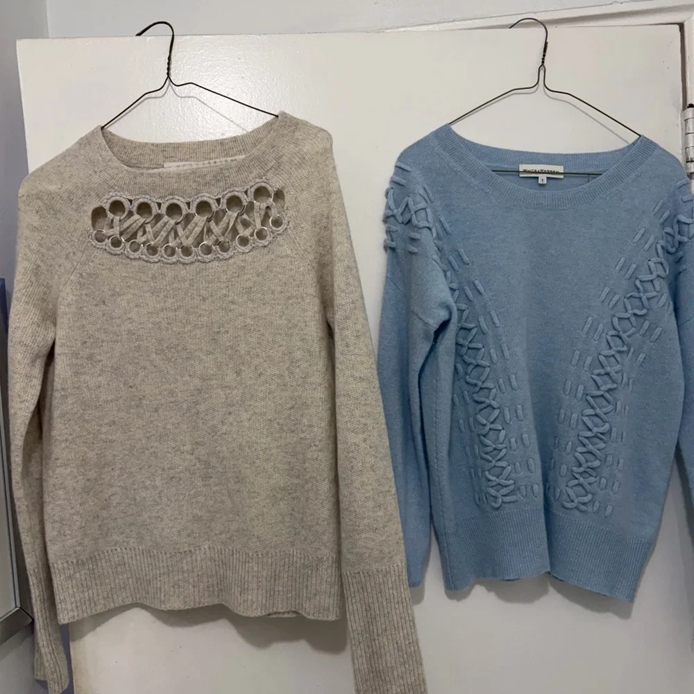 Two White + Warren Cashmere Sweaters (2 pieces) - Picture 4 of 12